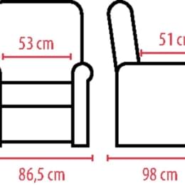 Fauteuil releveur SHEFFIELD - 4 moteurs pour appui-tête, soutien lombaire, dossier et repose-jambes | Hygiena Santé