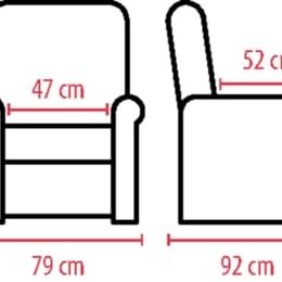 Fauteuil releveur OTTA - coloris Gris acier - vue d'ensemble | Hygiena Santé