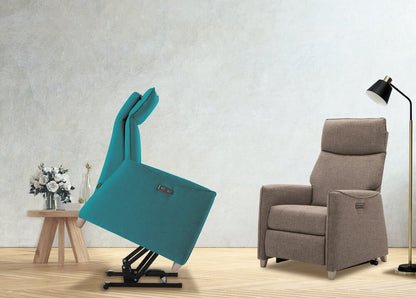 Fauteuil releveur BÂLE - coloris Bleu nordique - vue d'ensemble | Hygiena Santé