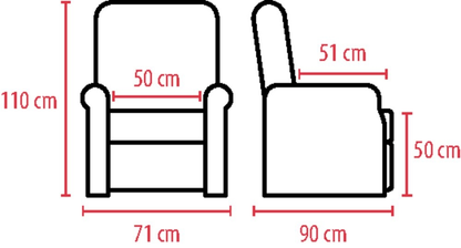 Fauteuil releveur OREL 1 Moteur - dossier rembourré de fibres creuses siliconées | Hygiena Santé