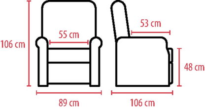 Fauteuil releveur SMART - coloris Gris brun - vue d'ensemble | Hygiena Santé