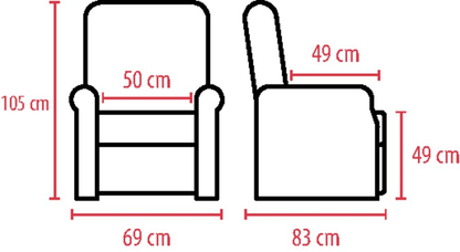 Fauteuil releveur OLIVE - patins réglables en hauteur | Hygiena Santé