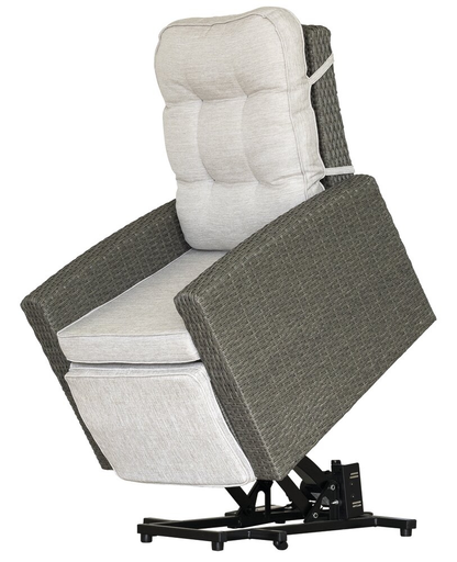 Fauteuil releveur NICE Extérieur - coloris Gris - vue d'ensemble sur terrasse | Hygiena Santé