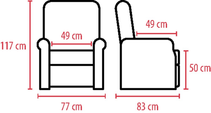 Fauteuil releveur EASY II - 2 moteurs indépendants pour dossier et repose-jambes | Hygiena Santé