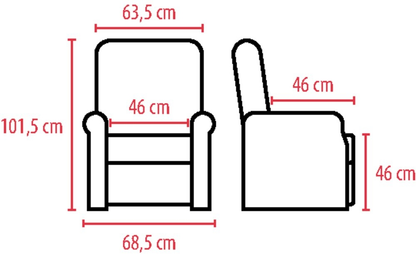 Fauteuil releveur NORWITCH - revêtement microfibre matelassée douce et chaleureuse | Hygiena Santé