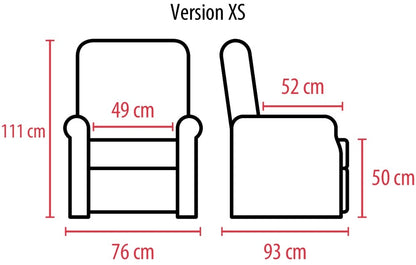 Fauteuil releveur LOUISE - télécommande filaire avec port USB intégré | Hygiena Santé