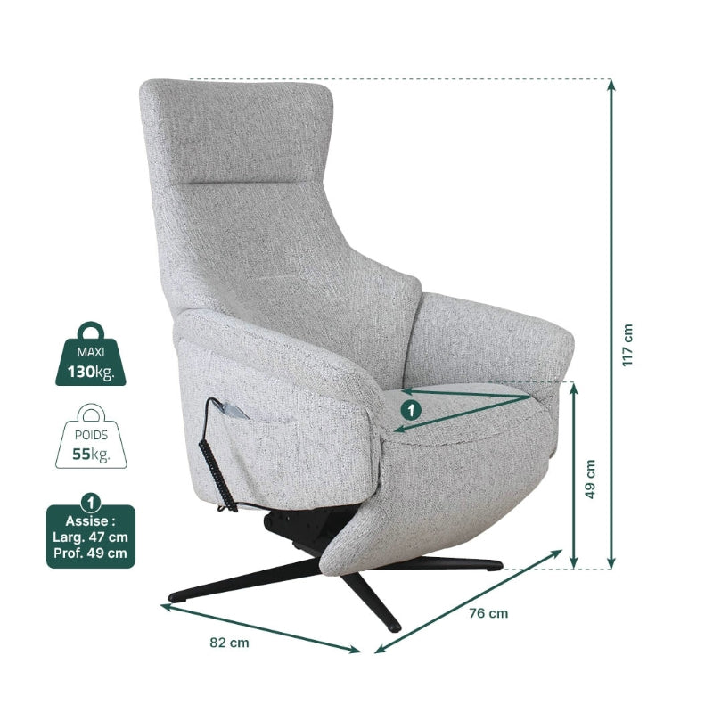 Fauteuil Releveur LE NEST — 3 Moteurs Zéro Gravité
