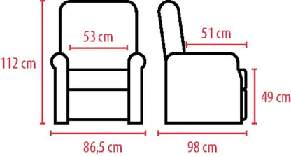 Fauteuil releveur SHEFFIELD - système breveté d'appui-tête et de soutien lombaire | Hygiena Santé